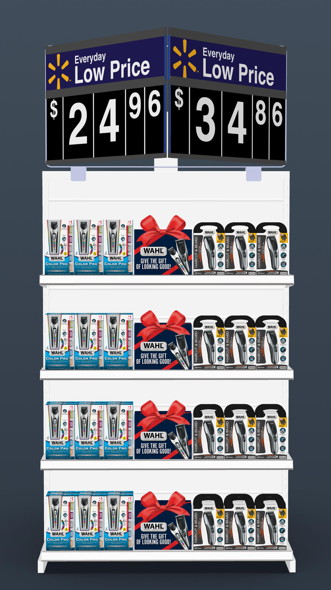 straight-on render of product on shelf