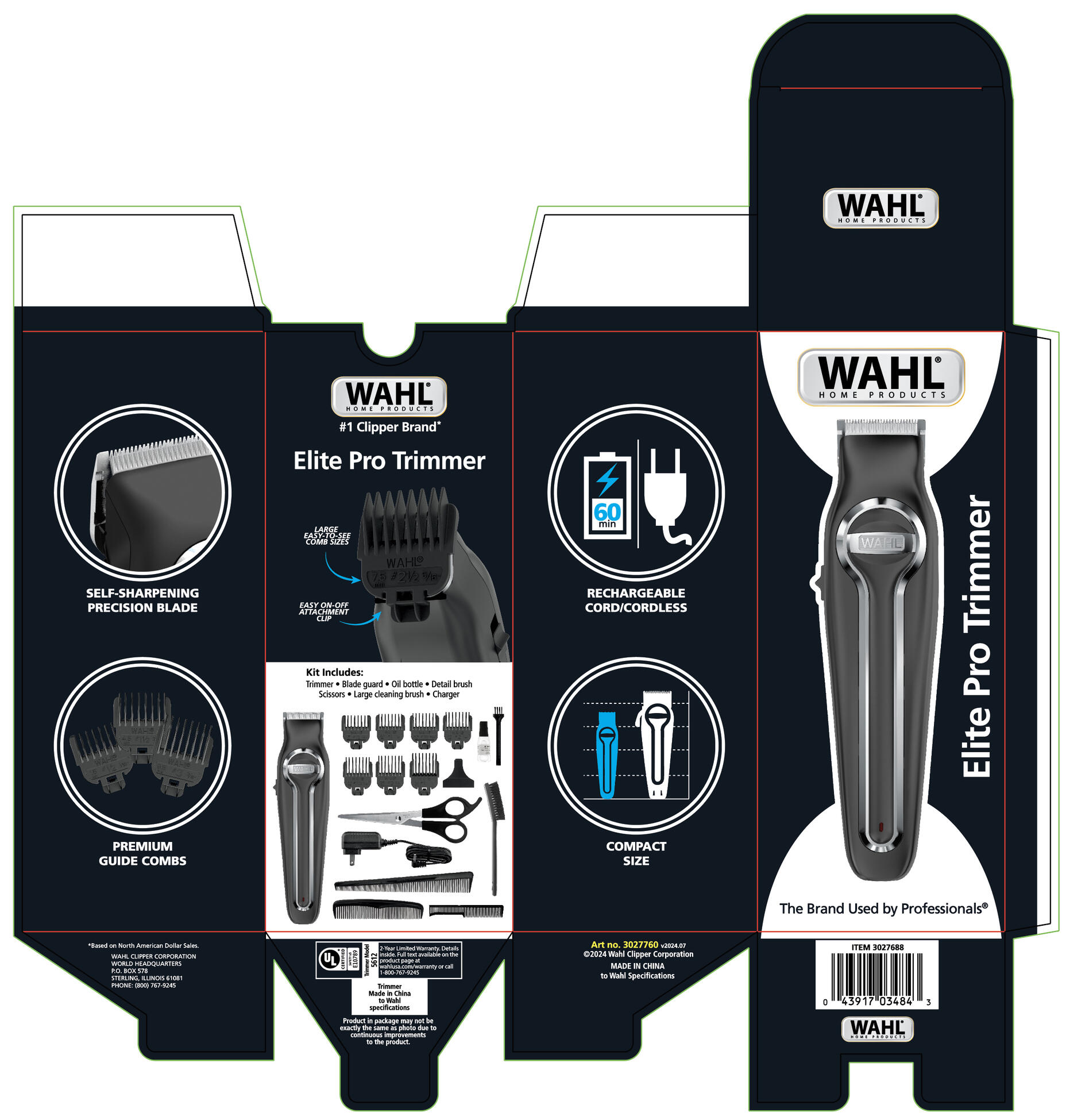 artboard layout showing the dieline